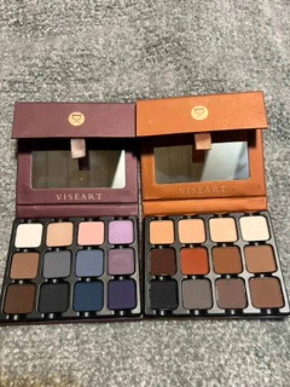 NWOB Unused 2 Viseart Eyeshadow Palettes in Petite Mattes Neutral and Cool